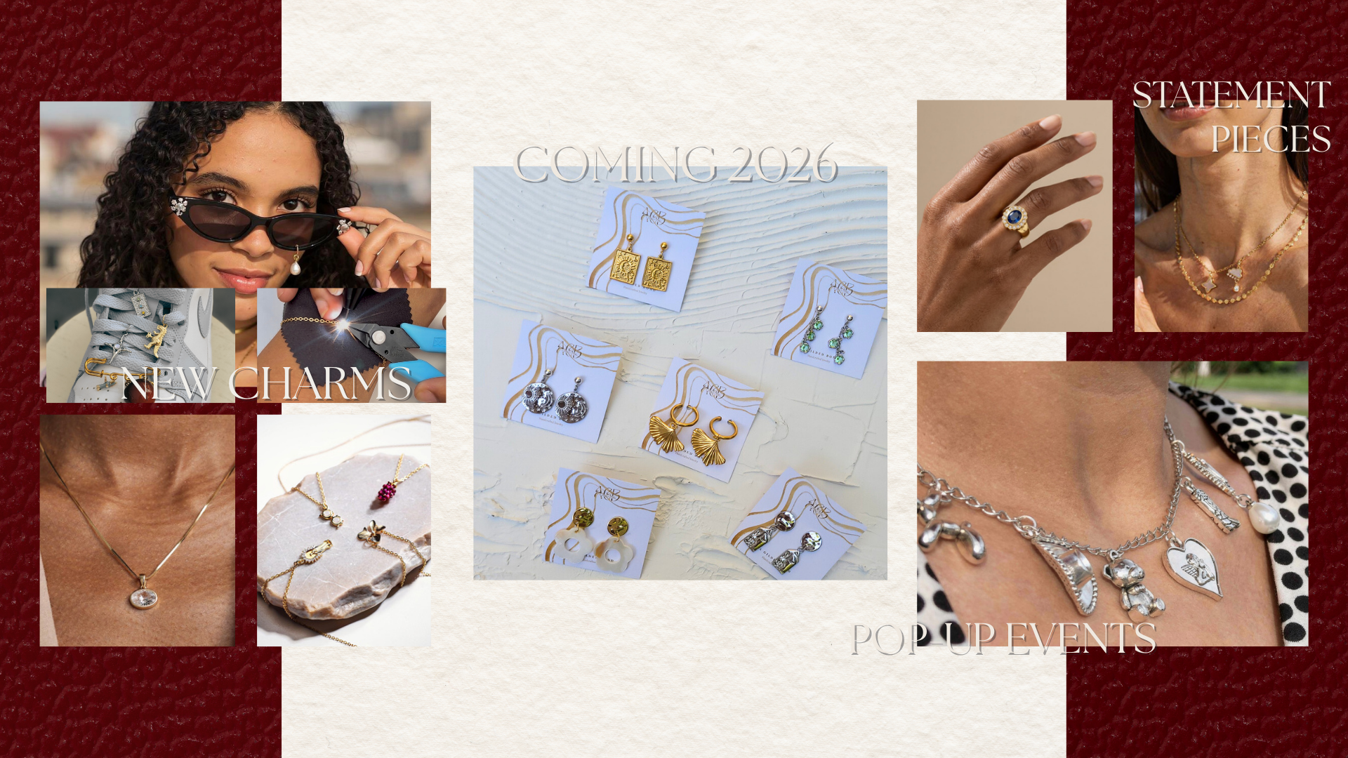 A Gilded Bond charm bar NYC permanent jewelry. Bezel endant. Heirloom ring