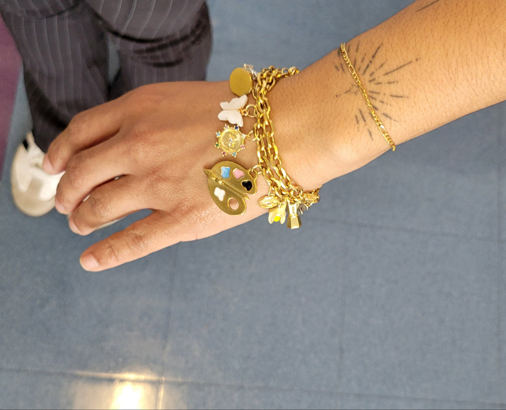 A Gilded Bond charm bar NYC pop up permanent jewelry