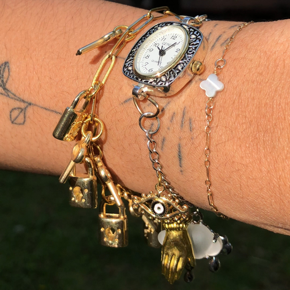 A Gilded Bond charm bar NYC pop up permanent jewelry